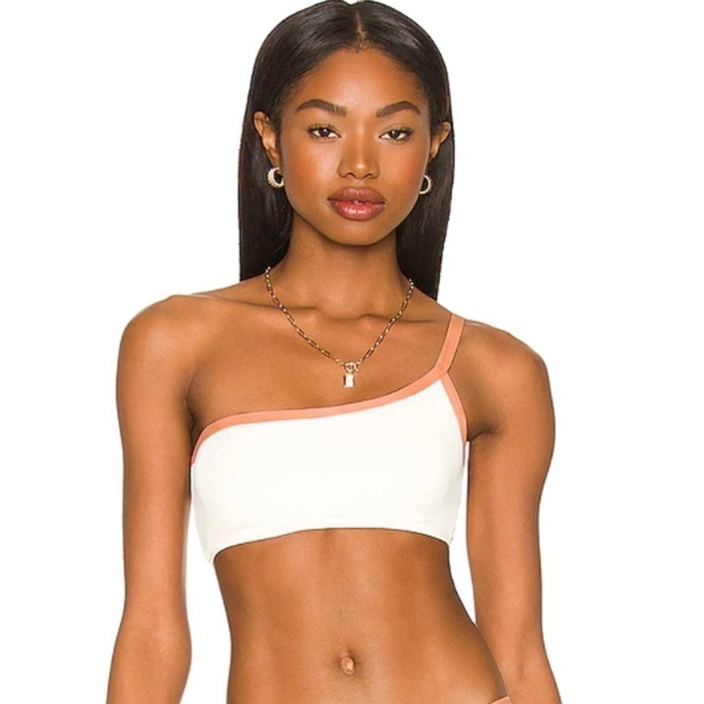 L*Space Axel Bikini Top in Cream & Tangy NWT